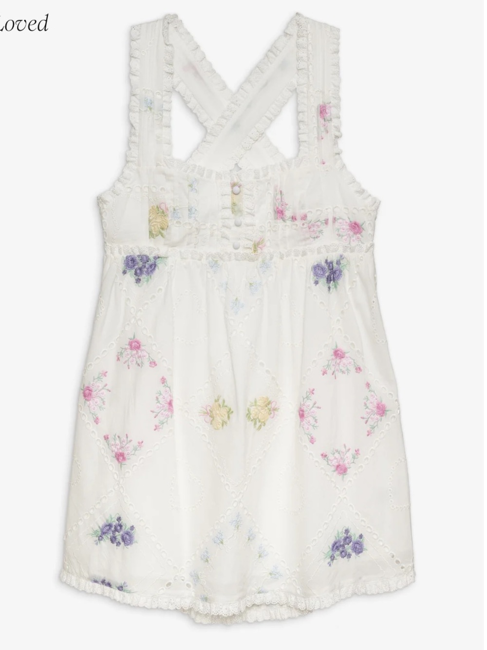 For Love And Lemons Andrea Embroidered Mini Dress - Picture 5 of 7